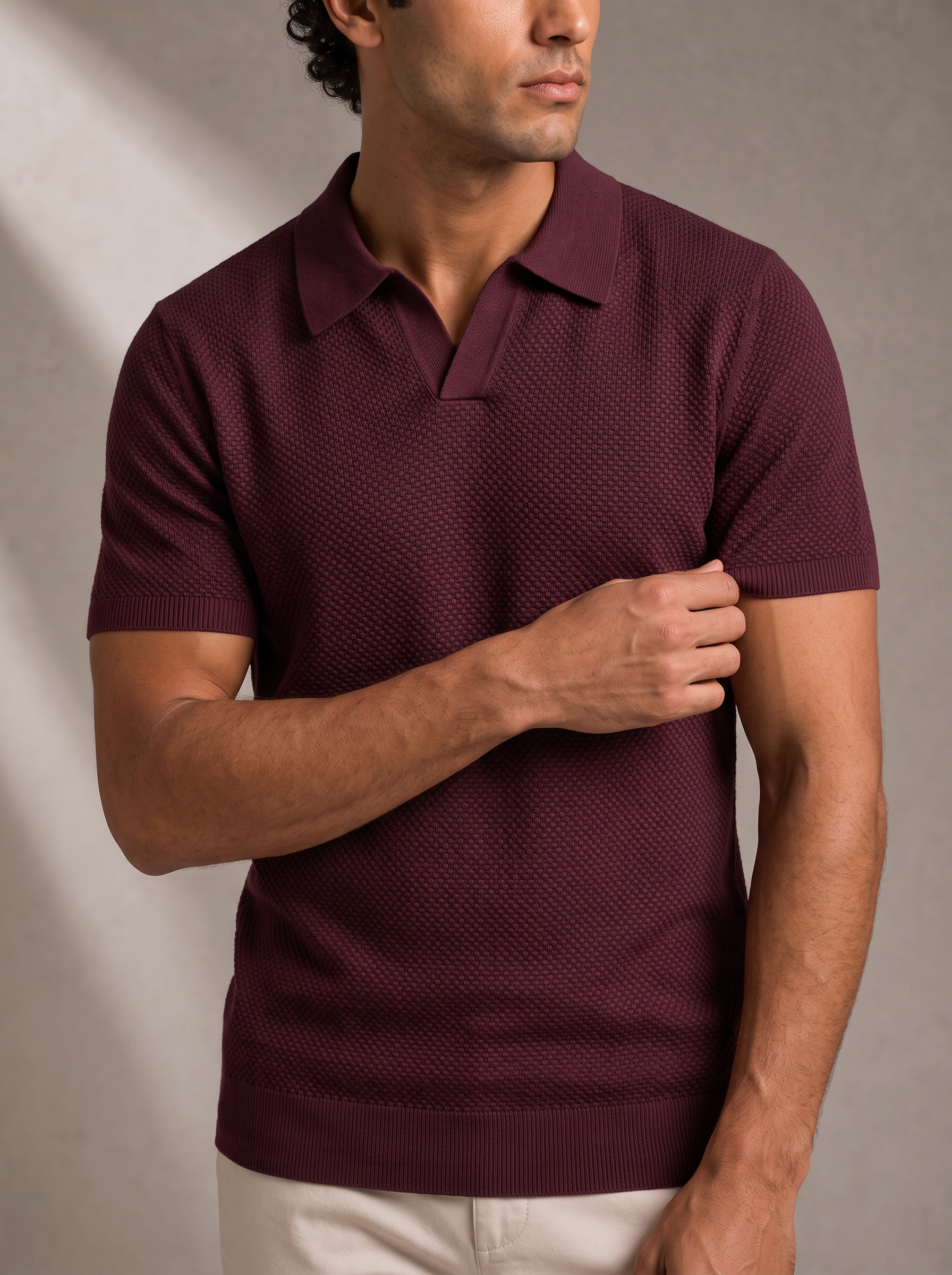 Men's Short Sleeve Polo – Soft Knit, Structured Collar – image 3