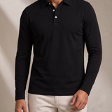 Men's Fine Gauge Polo – Layering Ready, Ribbed Trims – image 4