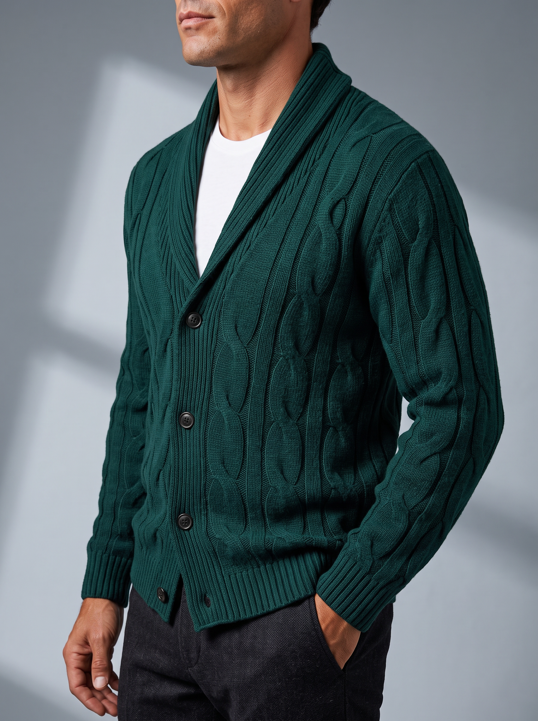 Men's Soft Zip Cardigan – Side Pockets, Relaxed Fit – image 4
