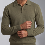 Men's Knitted Polo Jumper – Relaxed Fit, Open Collar – image 2