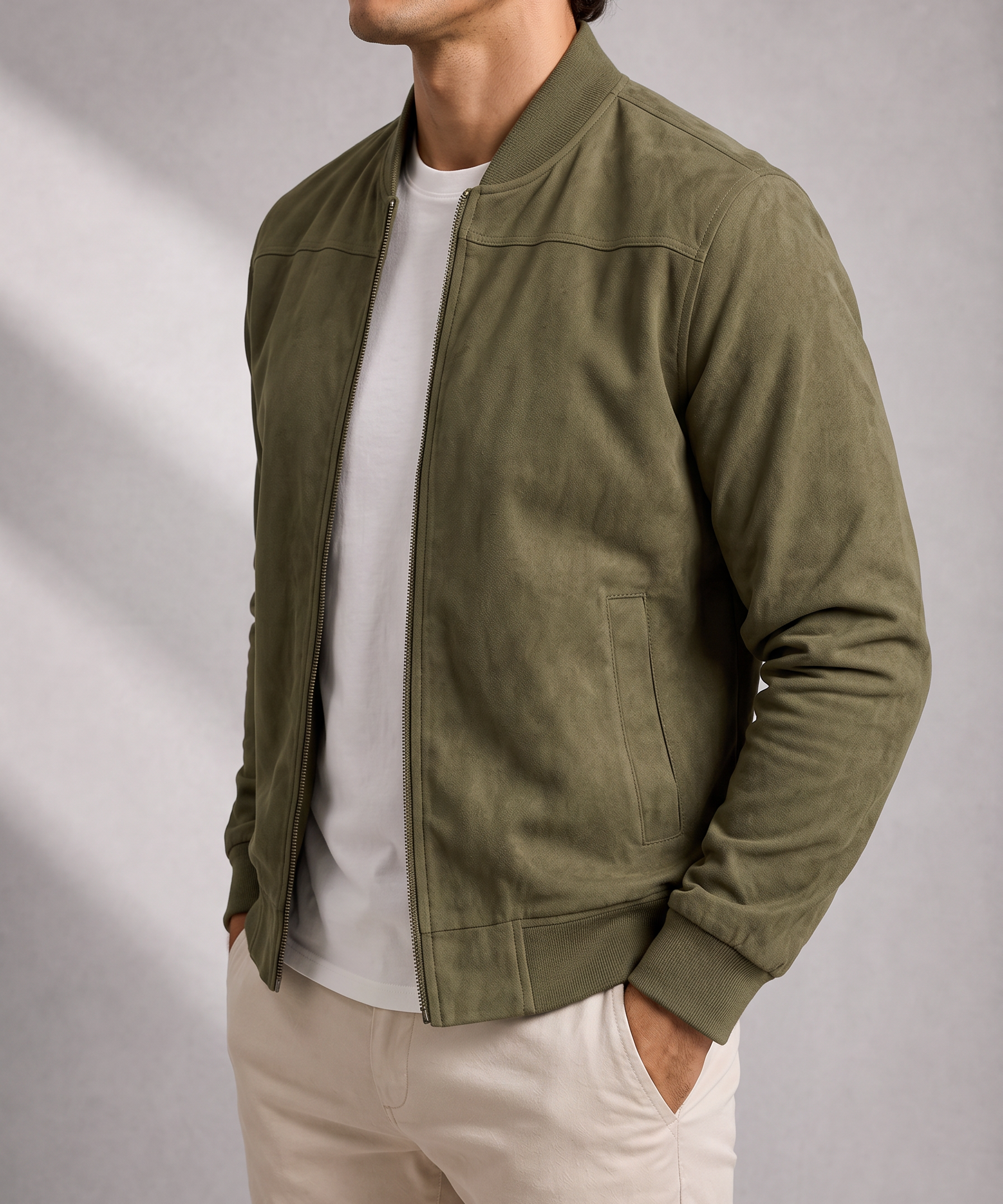 Men's Bomber Jacket – Lined, Tailored Modern Fit