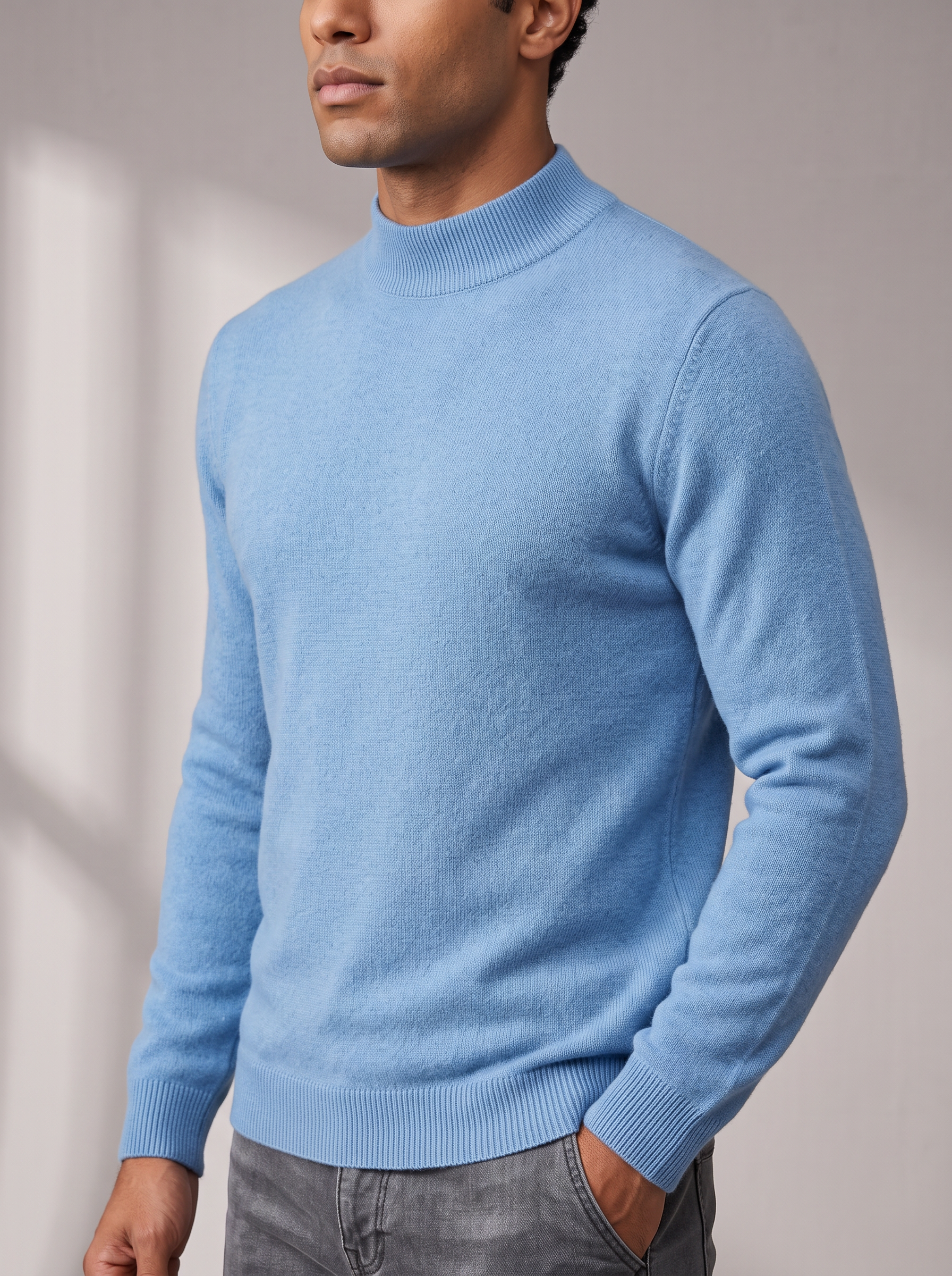 Men's Fine Roll Neck Turtleneck – Lightweight Warmth – image 3