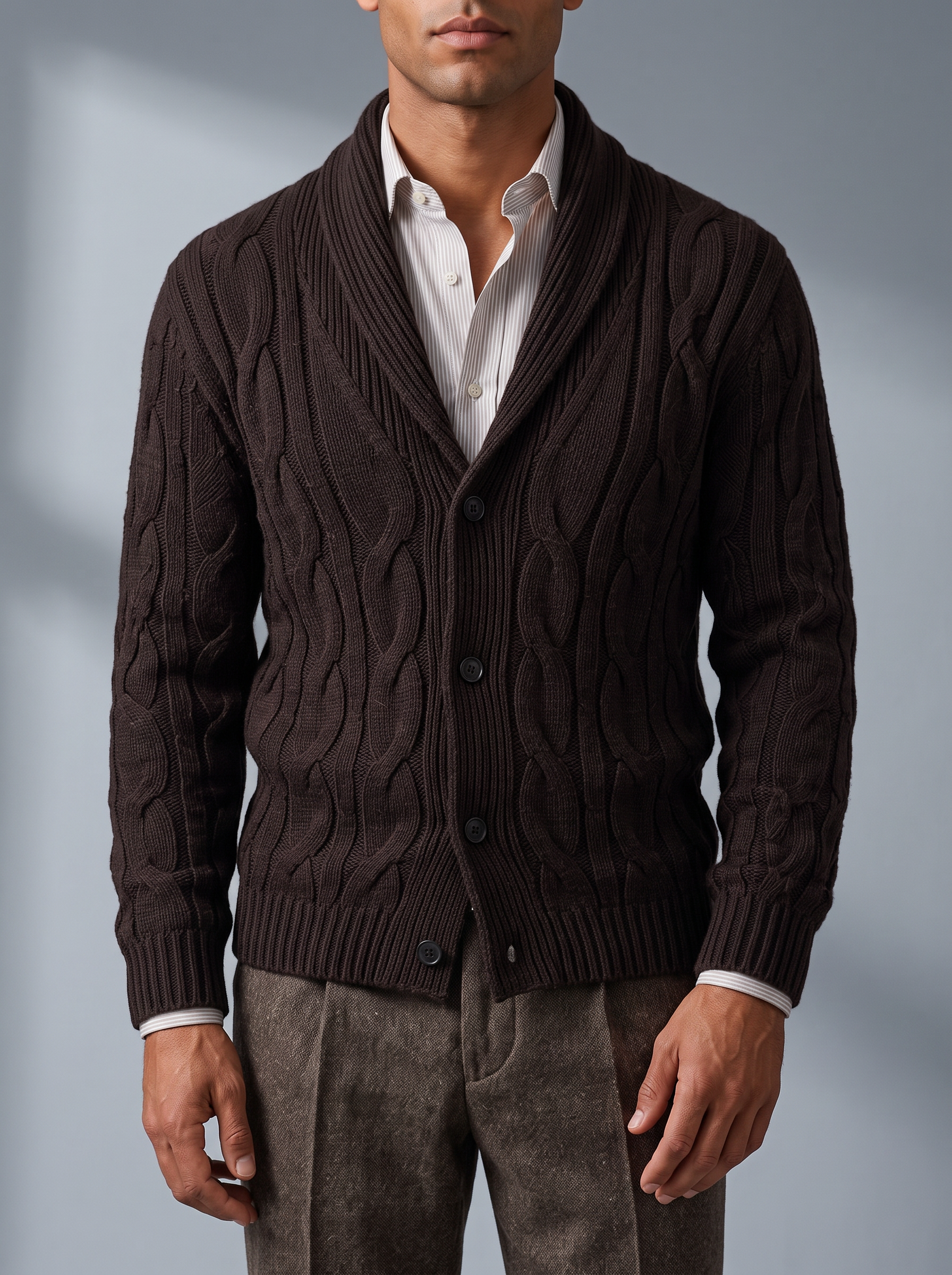 Men's Soft Zip Cardigan – Side Pockets, Relaxed Fit