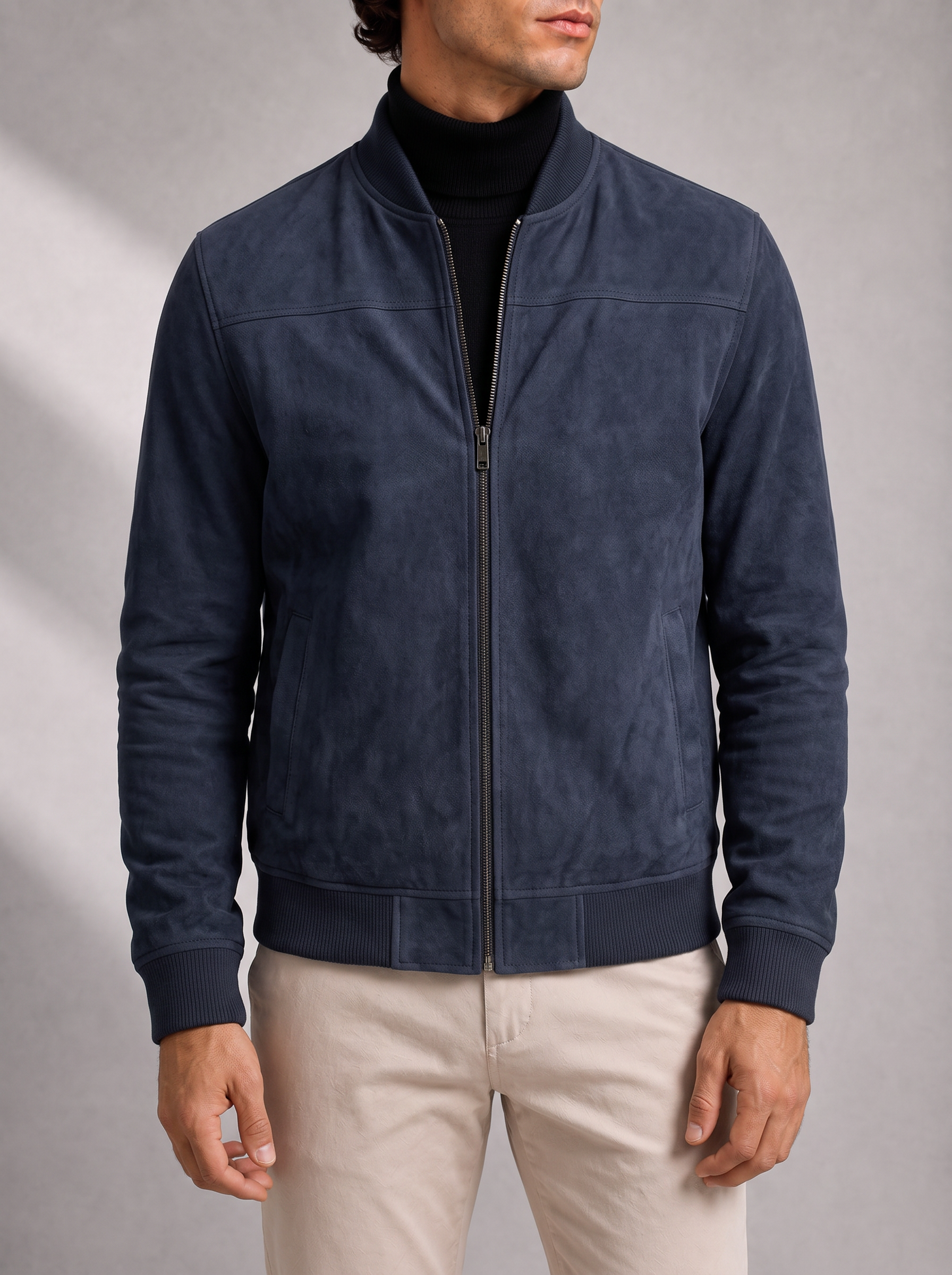 Men's Bomber Jacket – Lined, Tailored Modern Fit – image 4