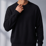 Men's Oversized Sweater – Dropped Shoulder, Ribbed O-Neck – image 2