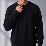 Men's Oversized Sweater – Dropped Shoulder, Ribbed O-Neck – image 2