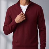 Men's Quarter Zip Sweater – Adjustable Stand Collar – image 5