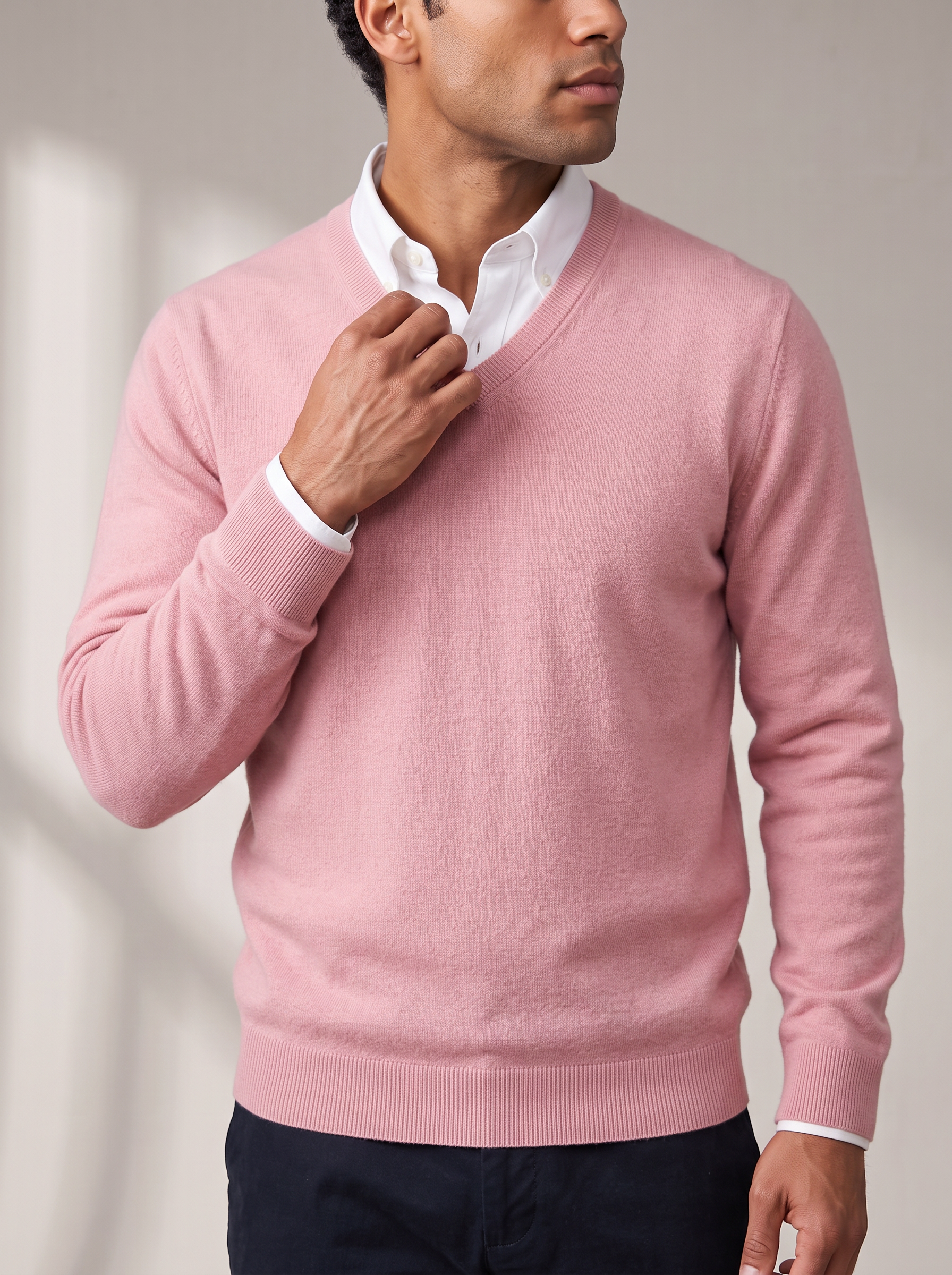 Men's Crew Neck Jumper – Lightweight Warmth, Ribbed Trims – image 3