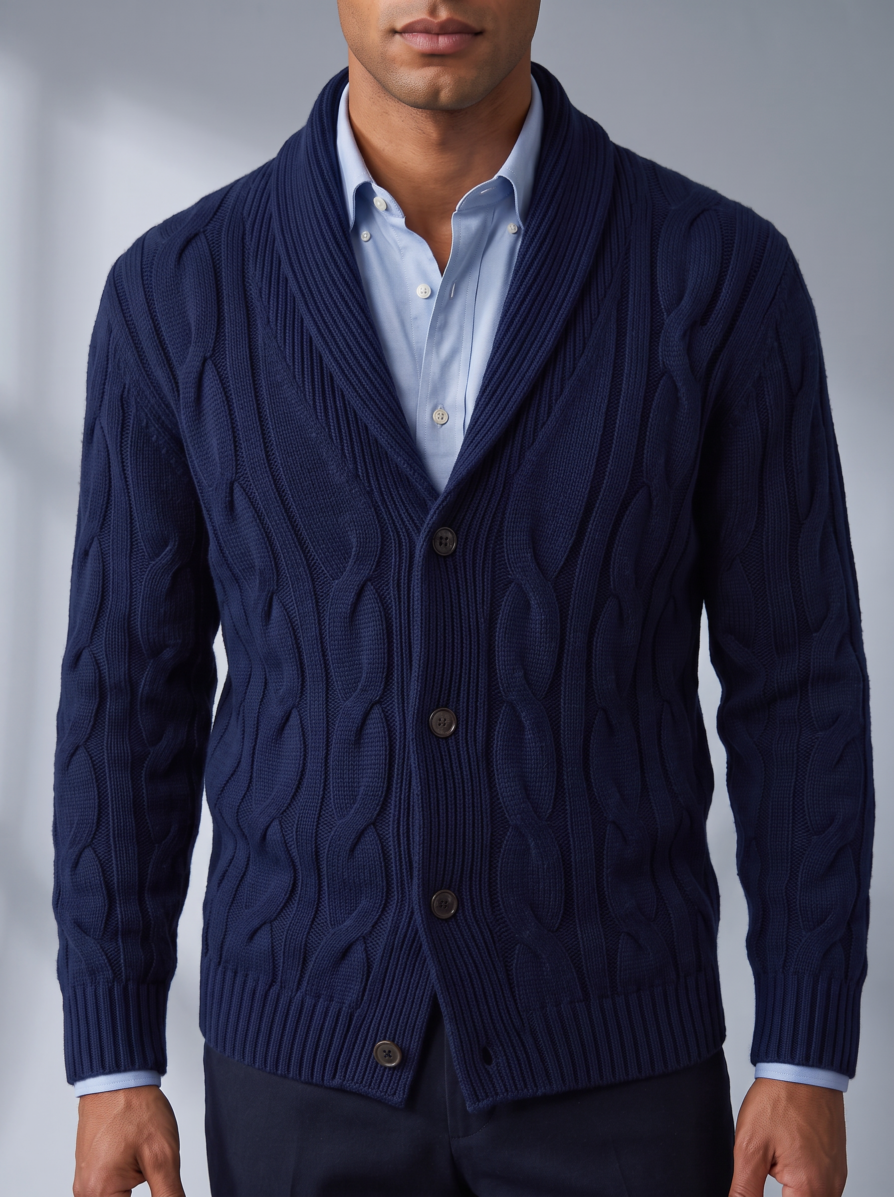 Men's Soft Zip Cardigan – Side Pockets, Relaxed Fit – image 3