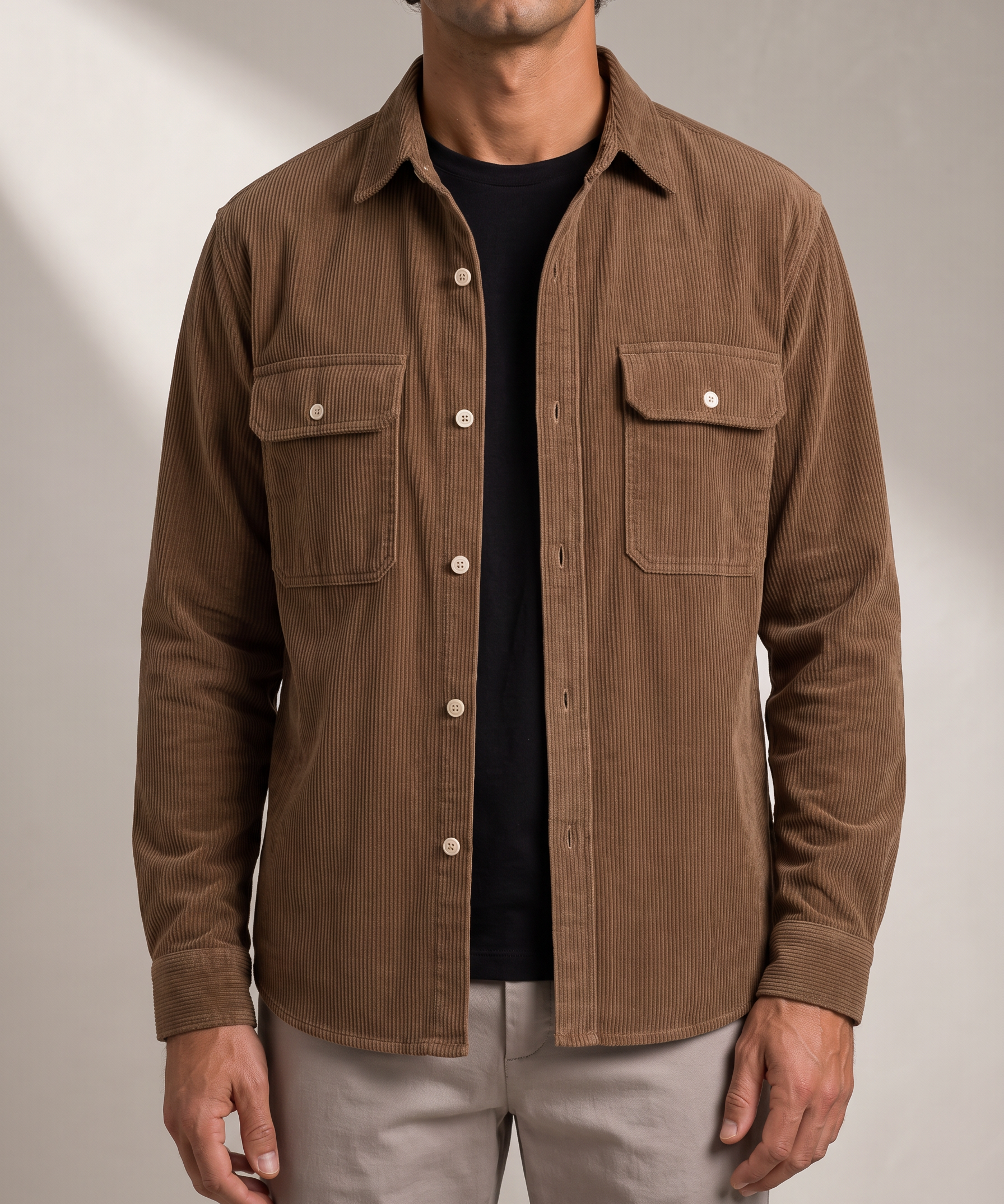 Men's Overshirt – Chest Pocket, Shirt-Jacket Cut