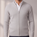Men's Ribbed Zip Cardigan – Minimalist Finish, Easy Layering – image 2