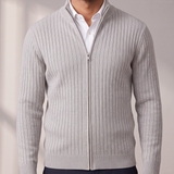 Men's Ribbed Zip Cardigan – Minimalist Finish, Easy Layering – image 2