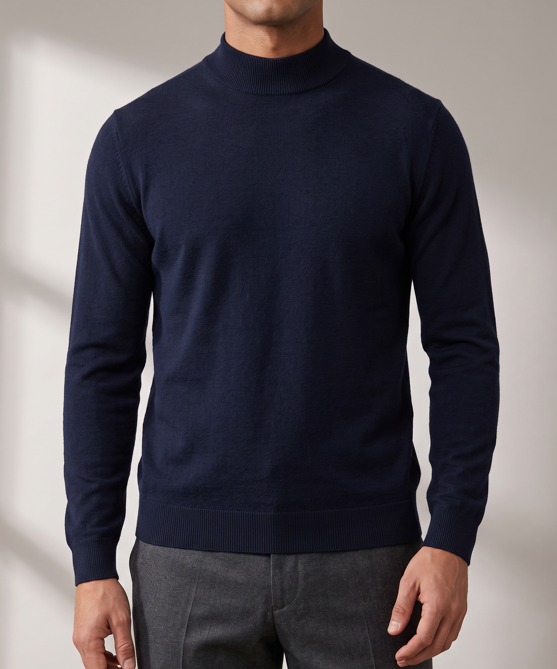 Men's Classic Turtleneck – Roll Neck, Shape Retentive – image 4