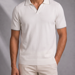 Men's Knit Polo – Contrast Trim, Ribbed Collar – image 3