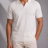 Men's Knit Polo – Contrast Trim, Ribbed Collar – image 3