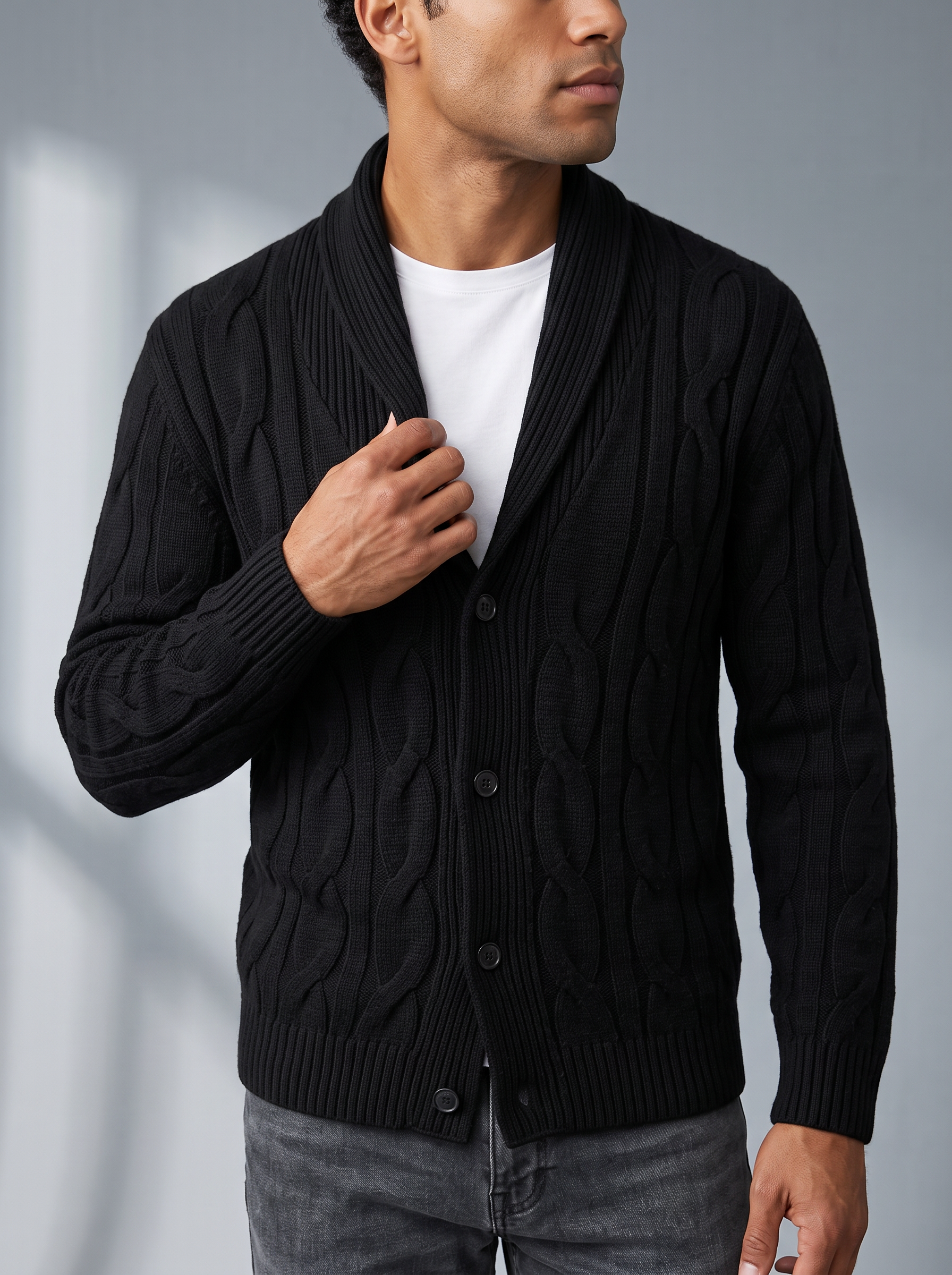 Men's Soft Zip Cardigan – Side Pockets, Relaxed Fit – image 2